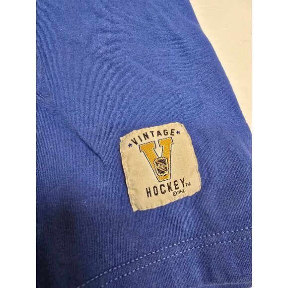 Quebec Nordiques Vintage NHL Hockey Collection Blue Bulletin Tag T Shirt Mens XL - Picture 6 of 6